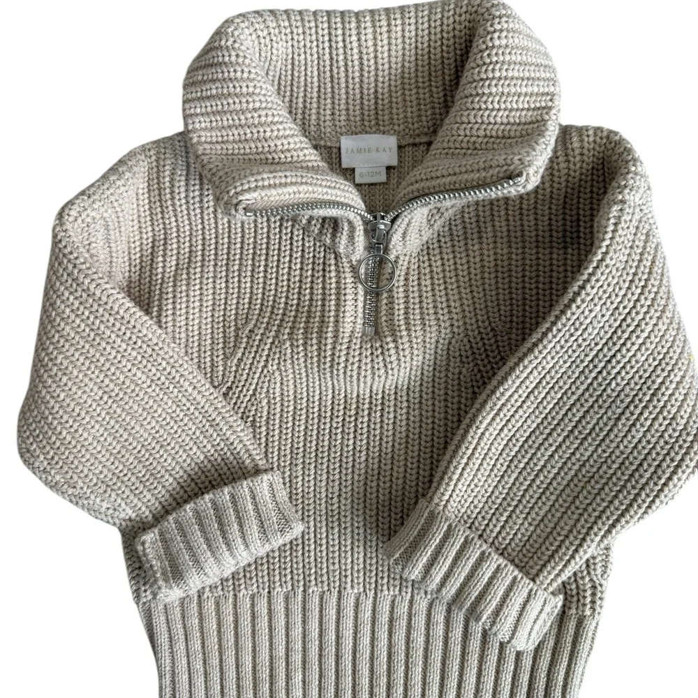 Jamie Kay Baby Knit Sweater with Zip Collar 6-12 months‎